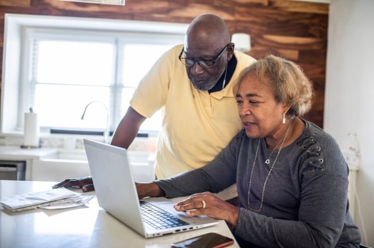 Older Couple Learning